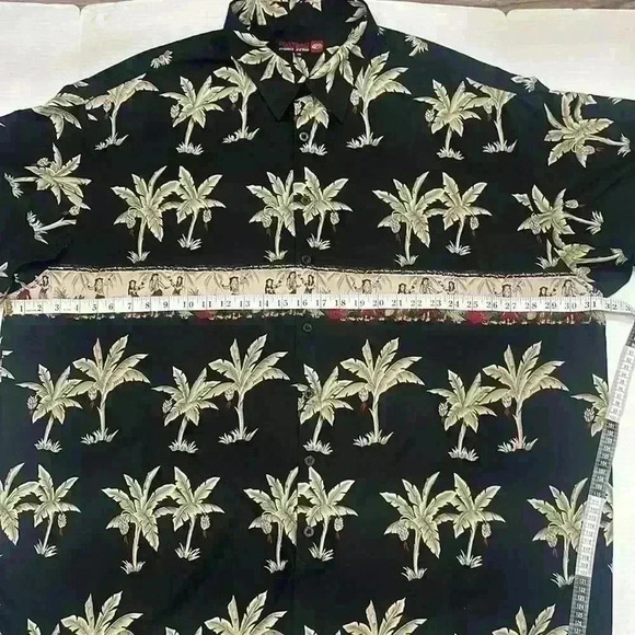 Point Zero Hawaiian hula girls print short sleeve shirt button up men’s size 3XL - Picture 9 of 13